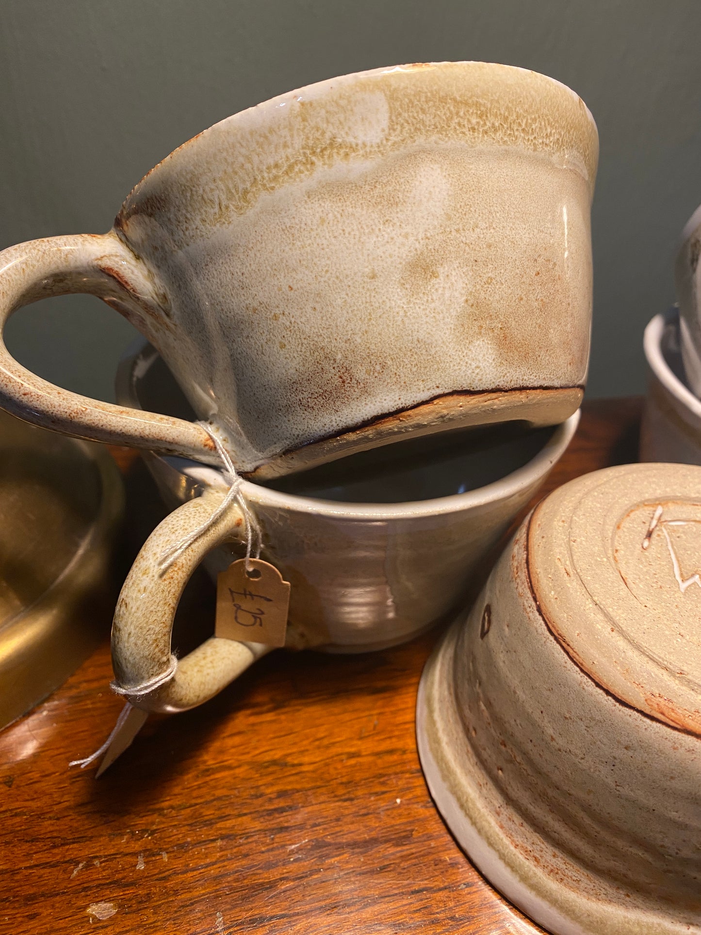 White natural tea cup