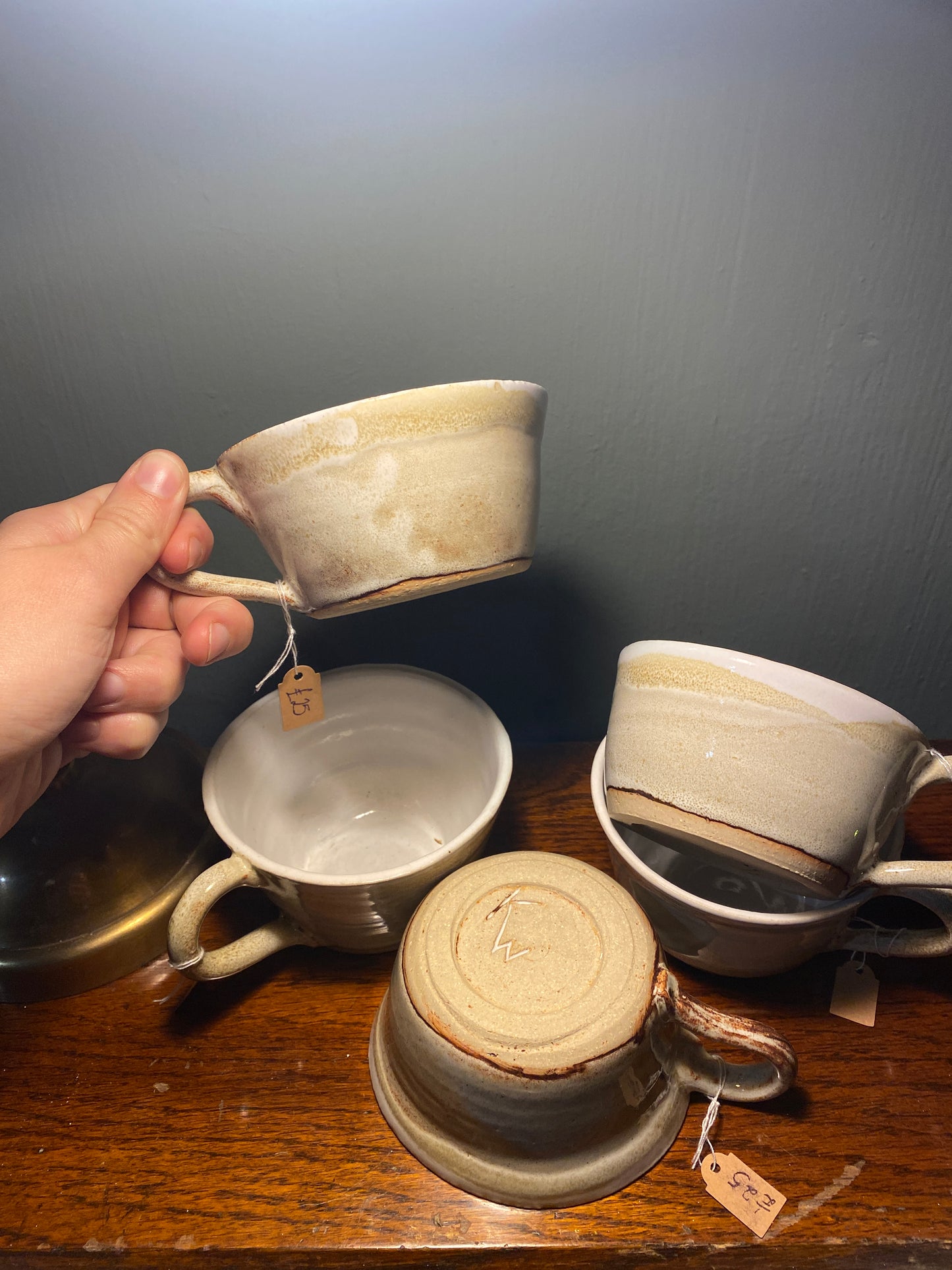 White natural tea cup