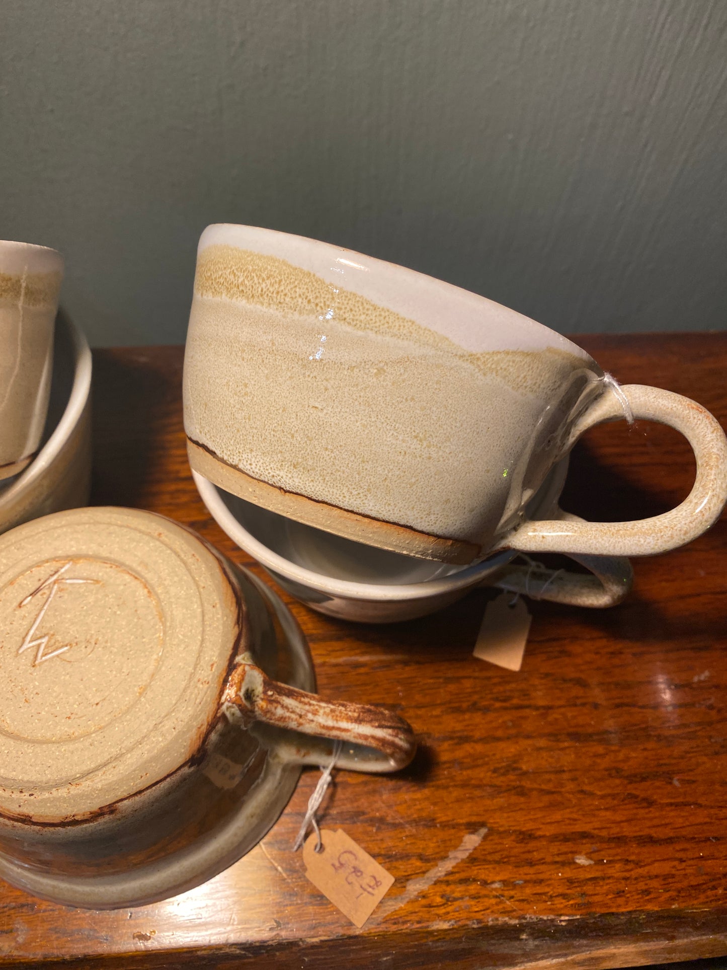 White natural tea cup