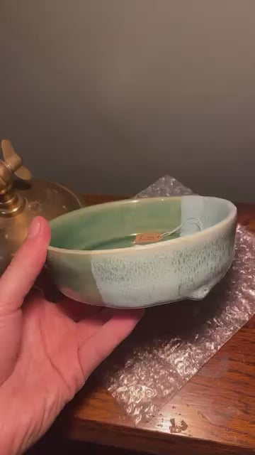 Green and White bowl